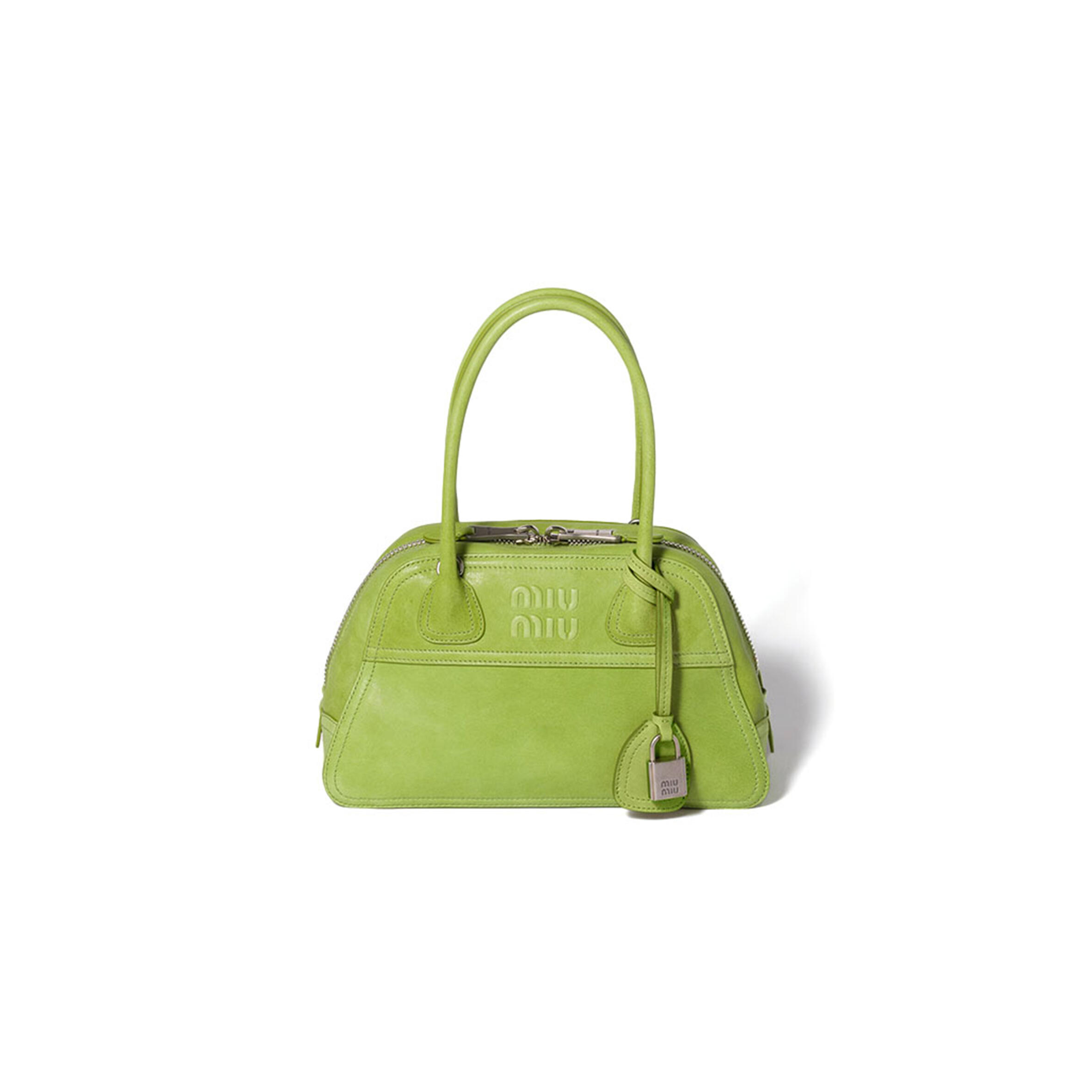 MIU MIU VIVANT NAPPA SOFT LEATHER HANDBAG 5BB200 (28*17*9.5cm) MIU MIU VIVANT NAPPA SOFT LEATHER HANDBAG 5BB200 (28*17*9.5cm)
